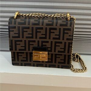 Fendi Zucca FF Kan U Shoulder / Crossbody bag